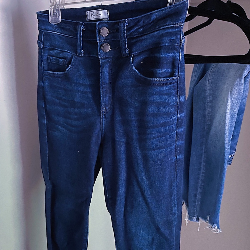 Womens High Waisted Cropped KanCan Jeans